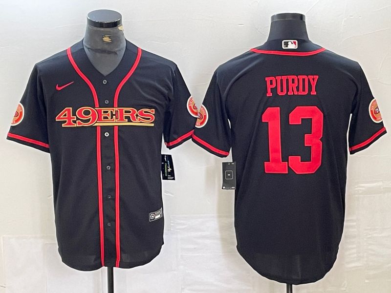 Men San Francisco 49ers #13 Purdy Black 2024 Nike Vapor Untouchable Co branded NFL Jersey style 1
